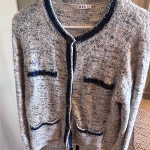 Sioni Blue and Gray Women's Cardigan Sweater
